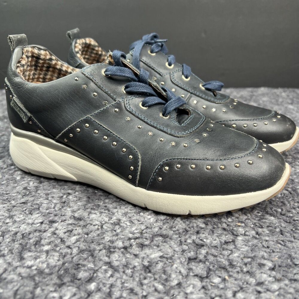 Pikolinos Sella Women's Black Leather Sneakers Size 39 NWOB